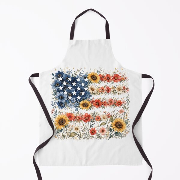 Item preview, Floral American Flag – Patriotic Red White Blue Flower USA Design designed and sold by DoodloraStudio.