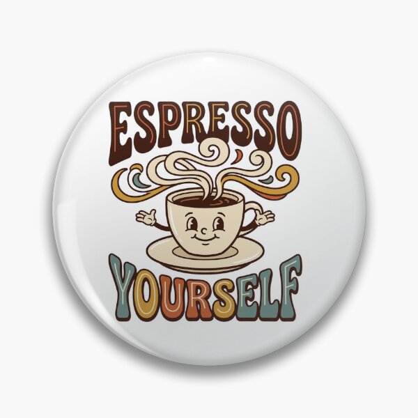Item preview, Espresso Yourself – Funny Coffee Pun Retro Shirt Art designed and sold by AlexNik.