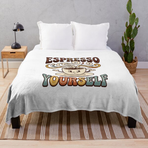 Item preview, Espresso Yourself – Funny Coffee Pun Retro Shirt Art designed and sold by AlexNik.