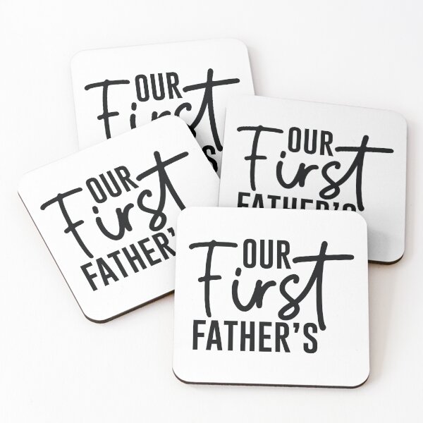 Item preview, Our First Fathers Day - Cute First Fathers Day Retro Vintage New Dad Husband Family Born Baby Love Cool Gift designed and sold by FuzionRaptor.