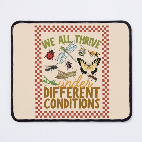 Item preview, We All Thrive Under Different Conditions Checkered Insects designed and sold by SunfullyYours.