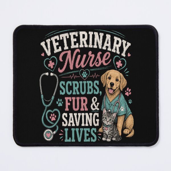 Item preview, Veterinary Nurse Scrubs, Fur & Saving Lives designed and sold by SavvyKloset.
