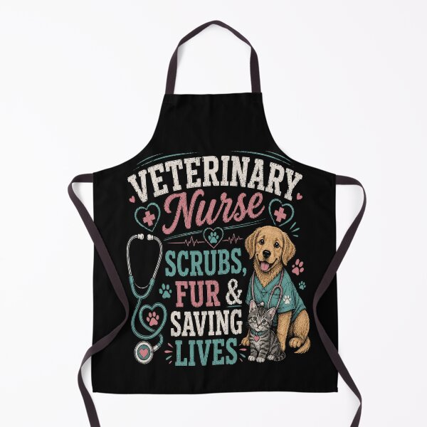 Item preview, Veterinary Nurse Scrubs, Fur & Saving Lives designed and sold by SavvyKloset.