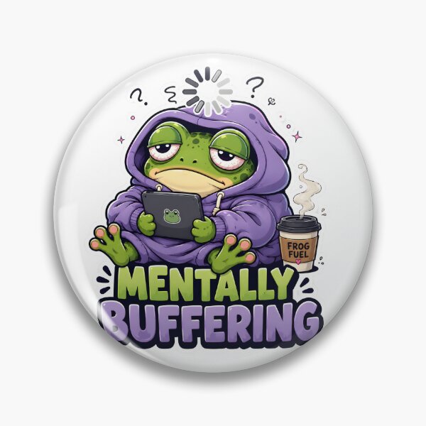 Item preview, Frog Mentally Buffering Sticker designed and sold by SRY SHOP.