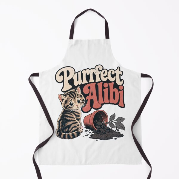 Item preview, Funny Kitten, Purrfect Alibi Mischief Cat Pun designed and sold by pirminio.