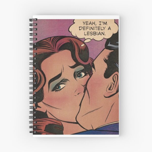 Item preview, Yeah I’m Definitely a Lesbian Retro Comic Design, Funny Lesbian Meme Sticker, Vintage Pop Art WLW Pride Shirt, Sapphic LGBTQ Gift designed and sold by DEVLUSH.