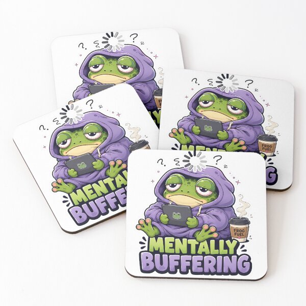 Item preview, Frog Mentally Buffering Sticker designed and sold by SRY DESIGN.