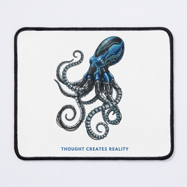 Item preview, Thought Creates Reality: Cyber Octopus Biomechanical Art designed and sold by CalmFrameArt.