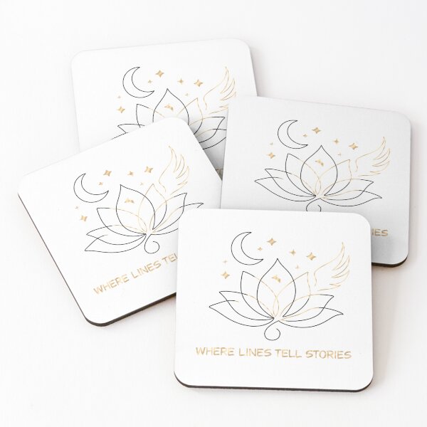 Item preview, Winged Lotus & Moon - Minimalist Celestial Art designed and sold by jee532.