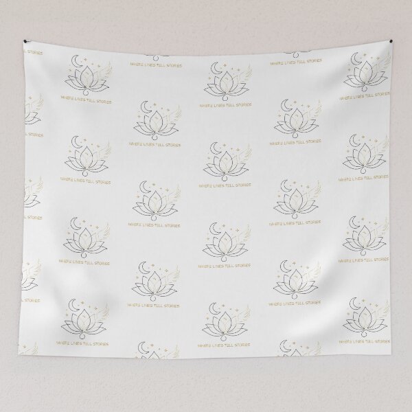 Item preview, Winged Lotus & Moon - Minimalist Celestial Art designed and sold by jee532.