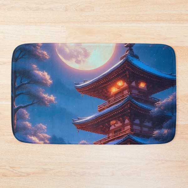Item preview, Mystic Pagoda Beneath the Lunar Sky designed and sold by ZenGrooves.