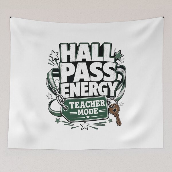 Item preview, Funny gift shirts, Hall Pass Energy Teacher designed and sold by pirminio.