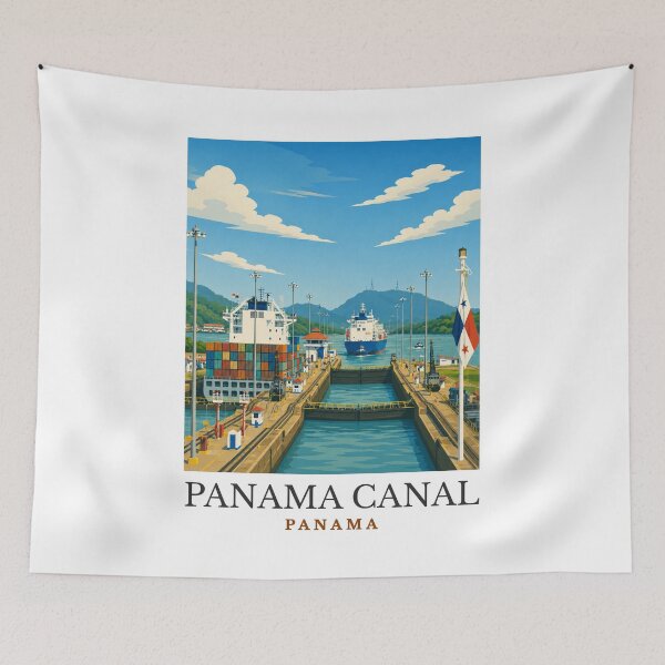 Item preview, Panama Canal - Panama designed and sold by GoodOldVintage.