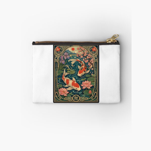 Item preview, Japanese Koi Fish Art Nouveau Lotus Pond designed and sold by AntiqueImages.