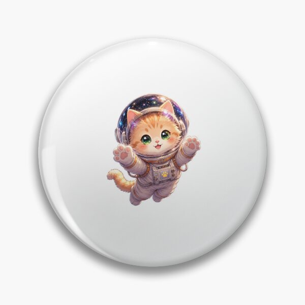 Item preview, Cute Astronaut Cat in Space - Kawaii Astro Kitten Sticker designed and sold by 299Art.