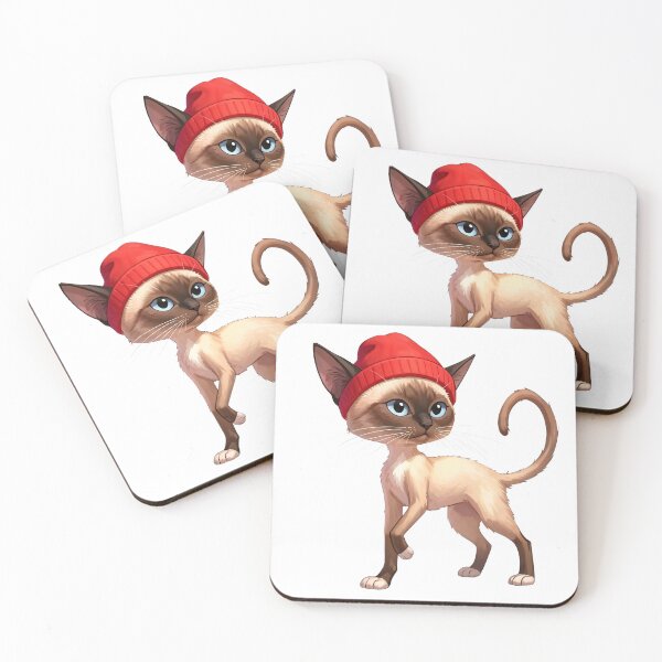 Item preview, Siamese Sam Cool Cattytude Mascot – Sleek Siamese Cat Character designed and sold by Pioneer Spirit Market.