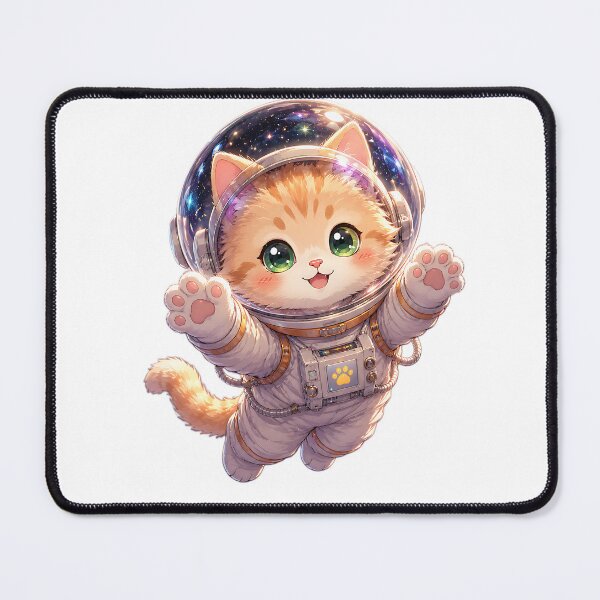 Item preview, Cute Astronaut Cat in Space - Kawaii Astro Kitten Sticker designed and sold by 299Art.