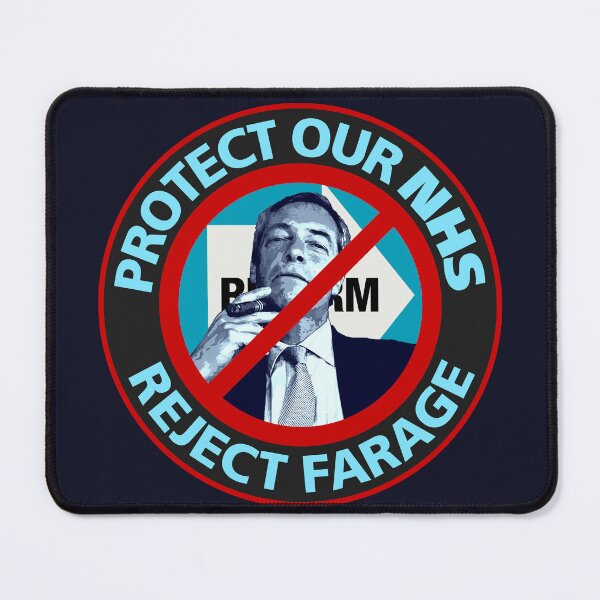 Item preview, PROTECT THE NHS REJECT FARAGE designed and sold by Paparaw.