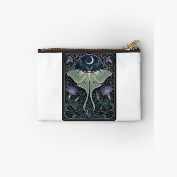 Item preview, Art Nouveau Luna Moth Moon Morning Glory Design designed and sold by AntiqueImages.