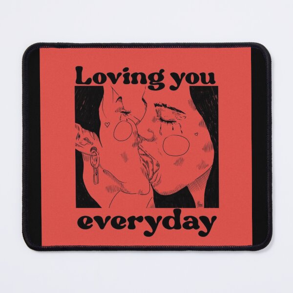 Item preview, Loving You Everyday Lesbian Couple Design, Sapphic Romance Sticker, Retro Queer Love Shirt, WLW Pride Gift for Girlfriend or Wife designed and sold by DEVLUSH.