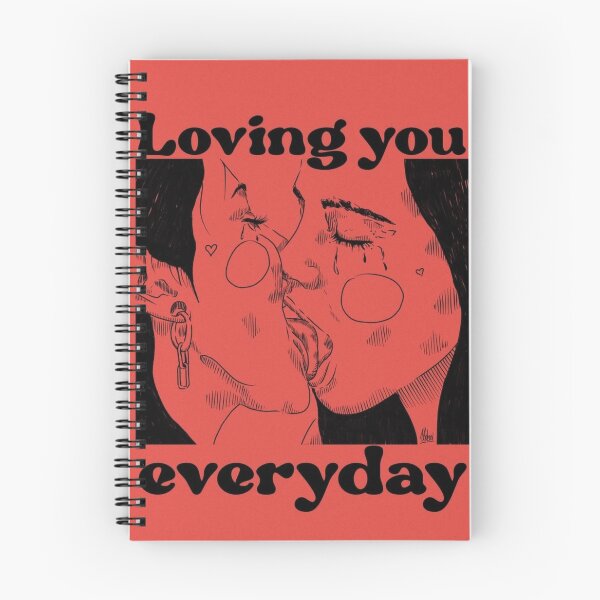 Item preview, Loving You Everyday Lesbian Couple Design, Sapphic Romance Sticker, Retro Queer Love Shirt, WLW Pride Gift for Girlfriend or Wife designed and sold by DEVLUSH.
