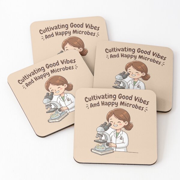 Item preview, Cute Microbiologist Cultivating Good Vibes Sticker designed and sold by BlueMandarin.