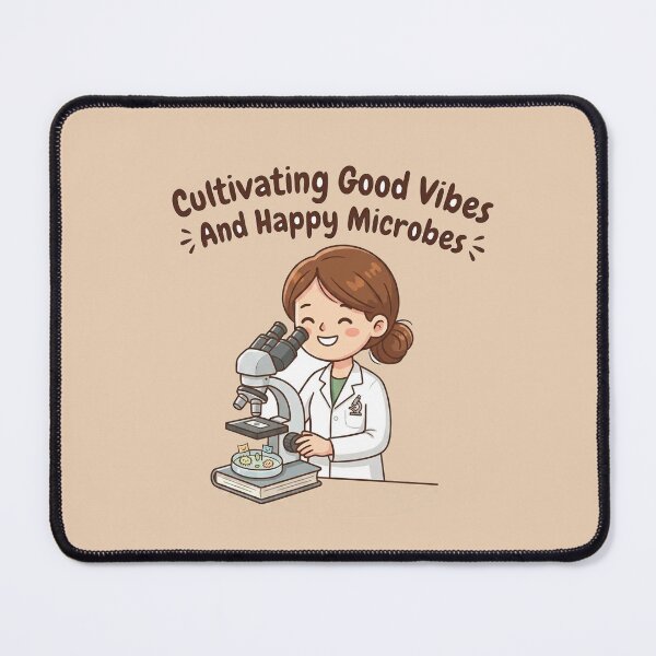 Item preview, Cute Microbiologist Cultivating Good Vibes Sticker designed and sold by BlueMandarin.