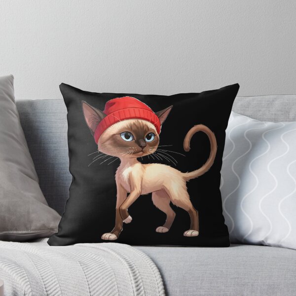 Item preview, Siamese Sam Cool Cattytude Mascot – Sleek Siamese Cat Character (black) designed and sold by Pioneer Spirit Market.