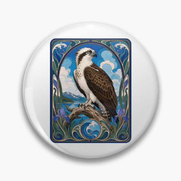 Item preview, Osprey Art Nouveau Bird of Prey Design designed and sold by AntiqueImages.