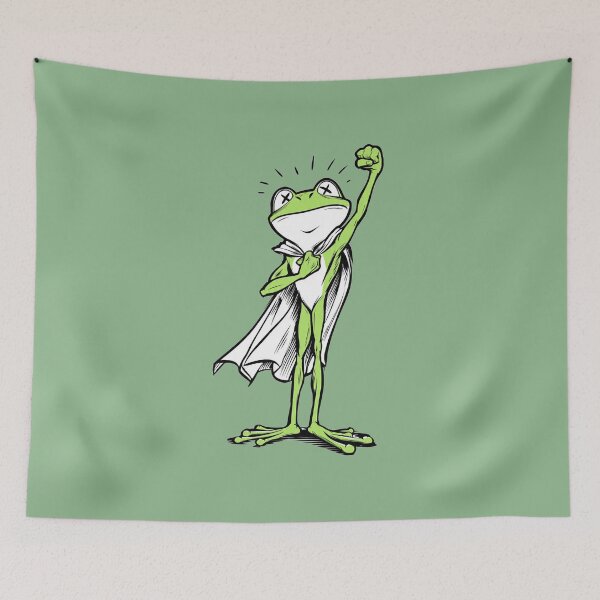 Item preview, Funny Frog Superhero Birthday Gift for Him designed and sold by PixelQ.