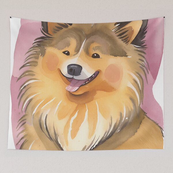Item preview, Watercolour Finnish Lapphund designed and sold by TheresaNicole.