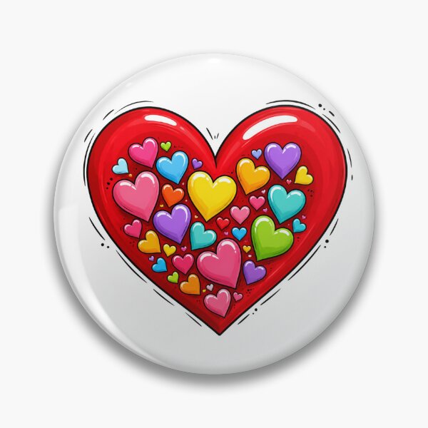 Artikelvorschau, Colorful Hearts Inside Heart Cute Love Design entworfen und verkauft von KaSenArt26.