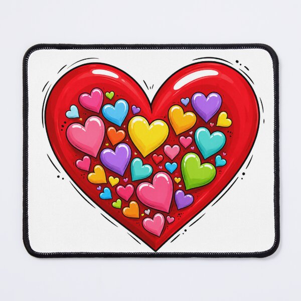 Item preview, Colorful Hearts Inside Heart Cute Love Design designed and sold by KaSenArt26.
