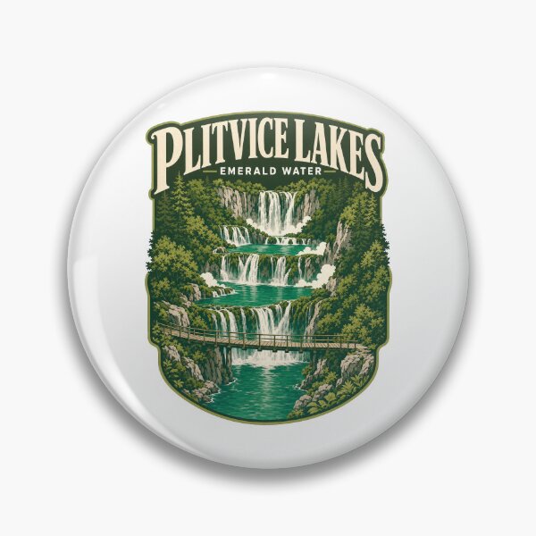 Item preview, Plitvice Lakes Croatia Emerald Water Travel Scene designed and sold by pirminio.
