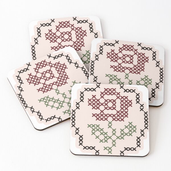 Item preview, Embroidered Rose in Dark red designed and sold by 102quincey.