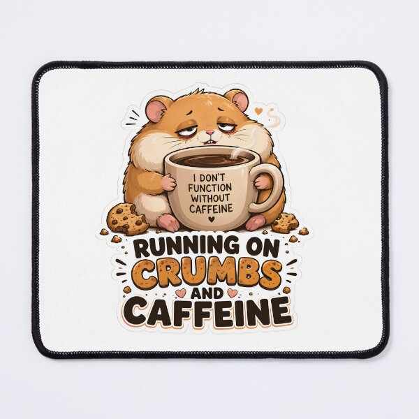 Item preview, Hamster Crumbs and Caffeine Sticker designed and sold by SRY SHOP.