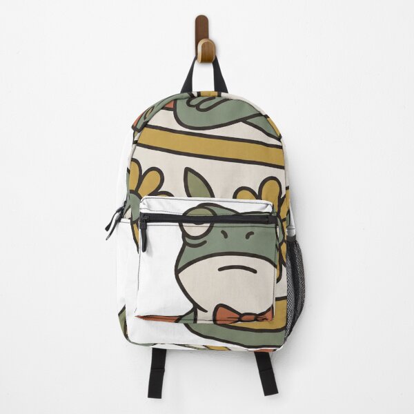 Item preview, Grumpy Frog in Teacup Sticker — 60s Retro Vintage Bow Tie Frog, Flat Design designed and sold by ElhamiStudio.