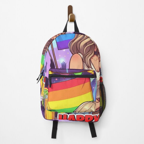 Item preview, Happy Pride! Cute Lesbian Pride Celebration Anime Art | Rainbow Festival LGBTQ+ Shirt, Sticker & Poster designed and sold by DiamondSkyShirt.
