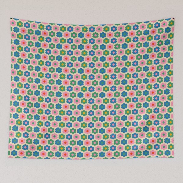 Item preview, Such Cute Flowers Retro Pop Floral Pattern Small designed and sold by kierkegaard.