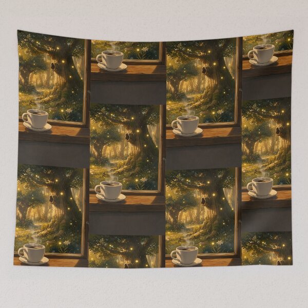 Item preview,  Cozy Coffee Window to Fantasy Forest designed and sold by Idealforme.