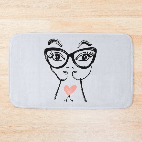 Item preview, Copy of Quirky Glasses Walking Heart Gift for Her - Eccentric Minimal Woman Art designed and sold by PixelQ.