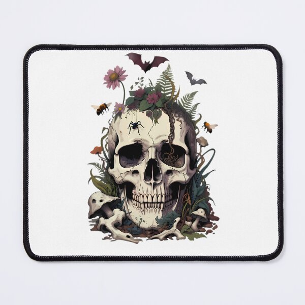Item preview, Human skull with flowers and forest wildlife designed and sold by By:MarcinK.