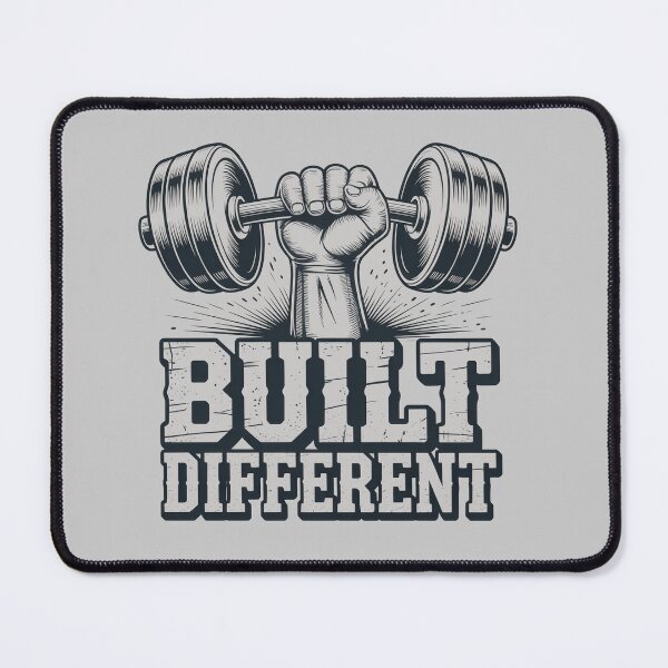 Item preview, Built different Gym Motivation Dumbbell Shirt designed and sold by Hadamah.