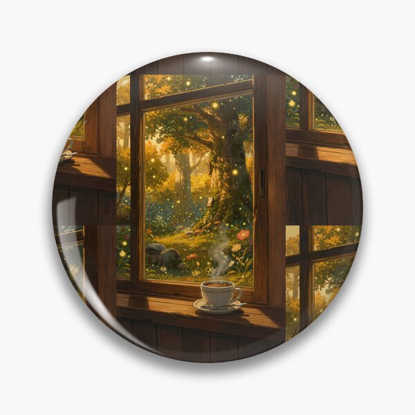 Item preview, Cozy Coffee Window to Fantasy Forest designed and sold by Idealforme.