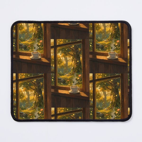 Item preview, Cozy Coffee Window to Fantasy Forest designed and sold by Idealforme.