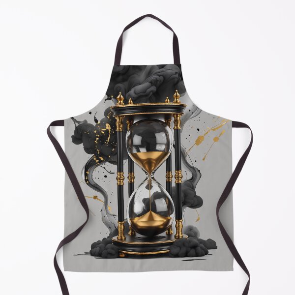 Item preview, Black Gold Hourglass Watercolor Art | Luxury Time Symbol Design designed and sold by Biedroneczka.