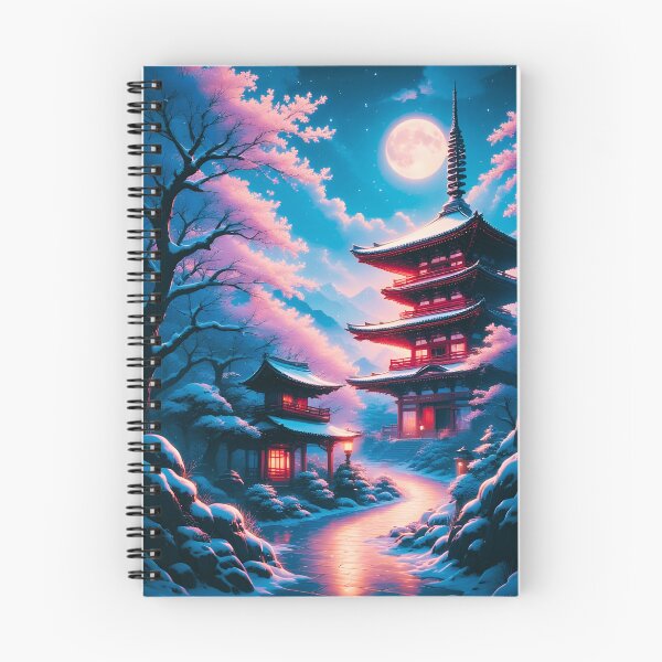 Item preview, Temple of Snow and Blossoms (Yukizakura no Tera)  designed and sold by ZenGrooves.