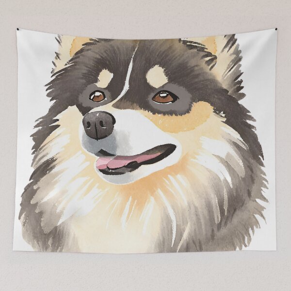 Item preview, Watercolour Finnish Lapphund designed and sold by TheresaNicole.