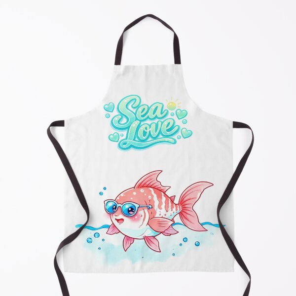 Item preview, Sea Love Fish – Cute Pink Kawaii Summer Design designed and sold by DariaCraft.