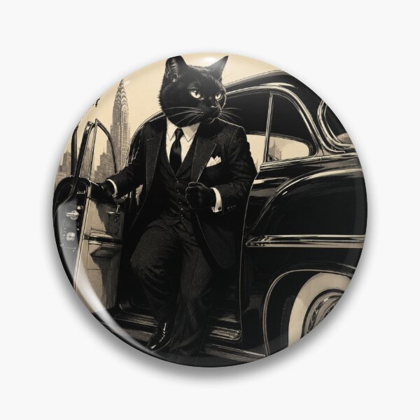 Item preview, New York Noir Cat Boss designed and sold by AstraDrip Studio.